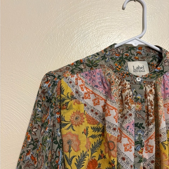 Ritu Kumar Colorful Floral Button Down Shirt - Picture 6 of 8